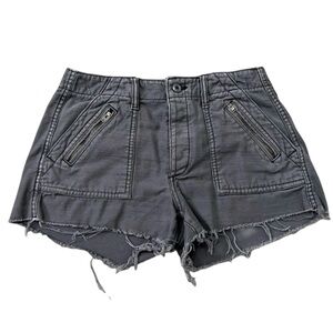 American Eagle Outfitters gray Jean shorts, six pockets, size 6,  rise 10”.